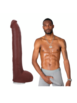 Hollywood Cash - Realistic ULTRASKYN Dildo - 11 / 29 cm - Chocolate