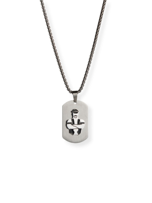 Master of the House Dog Tag Stainless Steel Brushed