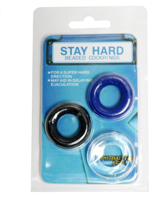Multicolor Cock Ring Set by Kinksters