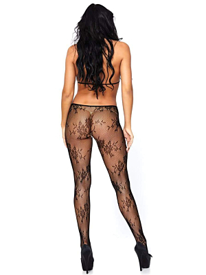 Lace Cut Out Bodystocking - Leg Avenue 85468 Black
