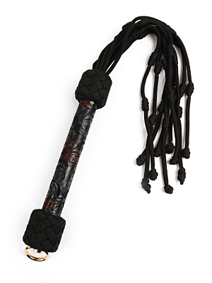 Geisha Floral Jacquard Bloom Bud Flogger - Black