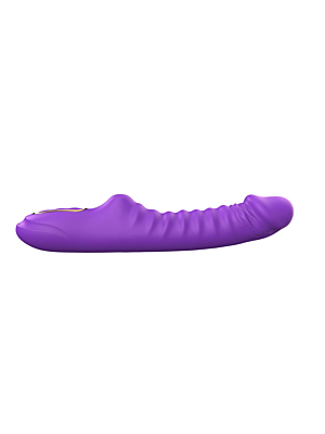 Fantasy Enyalius Ribbed Silicone Vibrator with Warming Function Purple