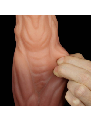 Lovetoy 9.5'' Dual layered Liquid Silicone Nature Cock