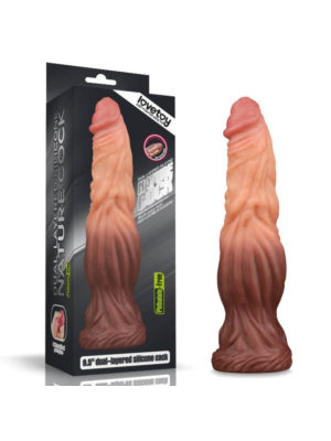 Lovetoy 9.5'' Dual layered Liquid Silicone Nature Cock
