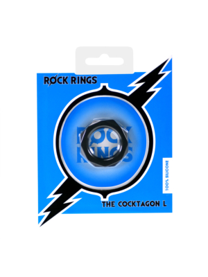The Cocktagon Cock Ring L Black - Rock Rings