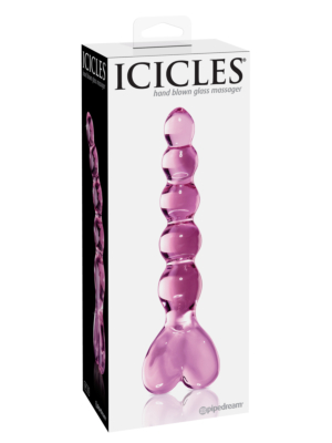 Pipedream Icicles No. 43 Hand Blown Glass Massager, Pink
