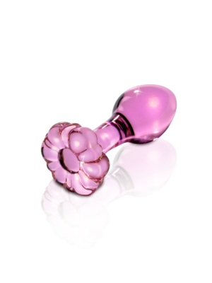 Icicles No. 48 Hand Blown Glass Butt Plug in Pink