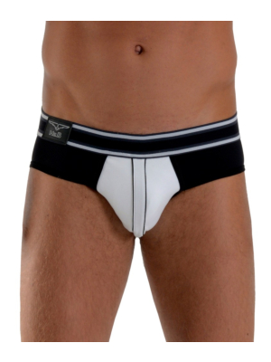 Mister B URBAN Bronx Brief White Black M