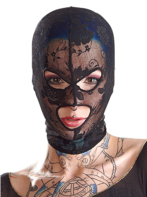 BDSM Hood - You2Toys Spandex Hood Full Mask Open Mouth & Eyes 3 Holes Black