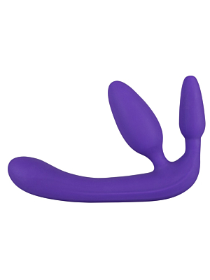 Strapless Strap-On - You2Toys Triple Teaser With Butt Plug Purple