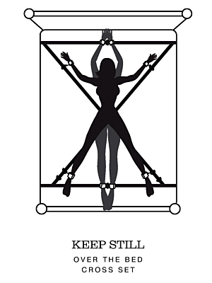 Over-the-Bed Restraint System - Fifty Shades of Grey Keep Still Over The Bed Cross Restraint Black