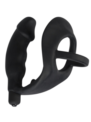 Vibrating Cock Ring - Black Velvets Ring and Vibro Plug
