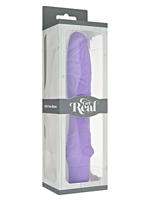 ToyJoy Silicone Vibrator with Clit Stimulator 23 cm - Purple