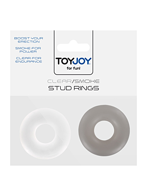 Toy Joy Stud Rings 2Pcs - Transparent Elastic Pleasure