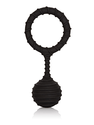 Colt Weighted XL Cock Ring with Ball - Black Silicone