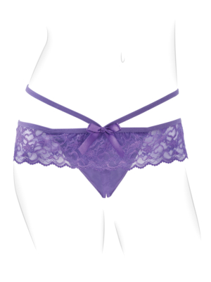 Pipedream Fantasy for Her Crotchless Panty Thrill-Her - Purple