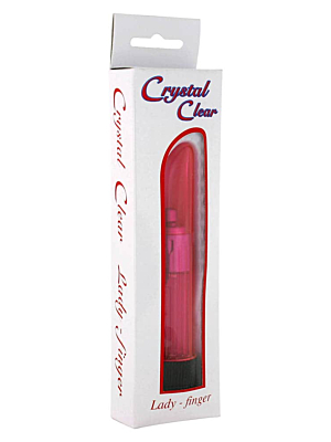 Crystal Ladyfinger Vibrator Pink