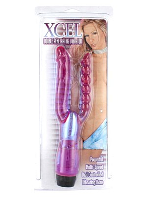 Double Penetration Vibrator - Seven Creations Double Penetrating Vibrator Transparent