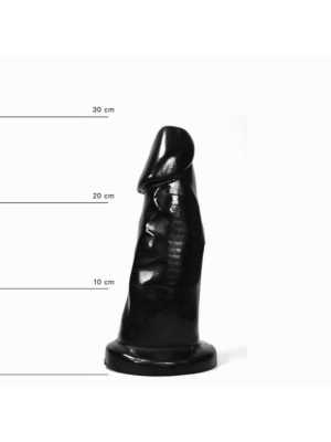 Realistic Dildo - All Black AB38 39cm Black