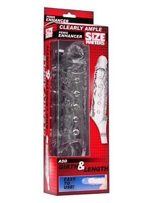 Penis Sleeve - Size Matters Clearly Ample Penis Enhancer Transparent