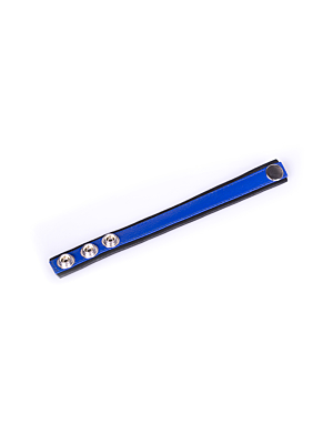 Ball Stretcher - Kiotos Rainbow Leather Cock Or Ball Strap Black & Blue