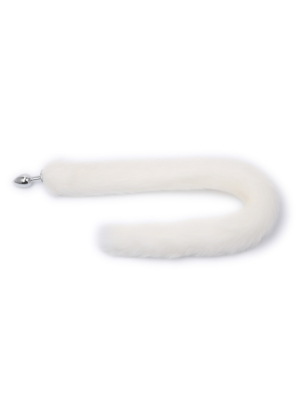 Kiotos Long Fox Tail Butt Plug - White - Anal Sex Toy