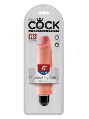 King Cock 6 Inch Vibrating Stiffy - Skin