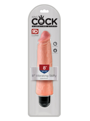King Cock 8 Inch Vibrating Stiffy - Skin