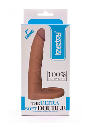 The Ultra Soft Double Realistic Strap-On 18 cm - Lovetoy