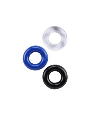 Donut Cock Rings 3-Pack by Chisa - Multi Color