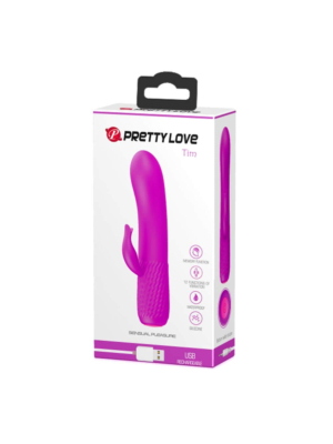 Sensual Pleasure Tim Silicone Rabbit Vibrator (Purple) - Pretty Love