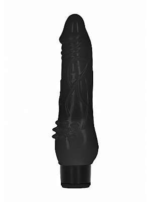 8 Inch Fat Realistic Dildo Vibe - Black