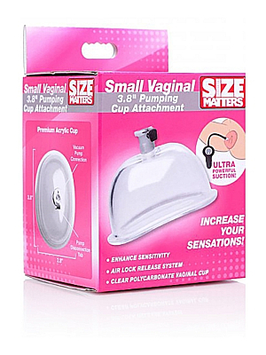 Small Vaginal 3.8 Inch Pumping Cup Attachment - Transparent
