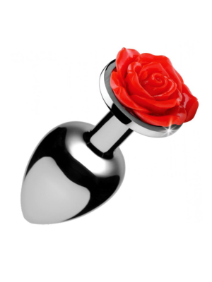 XR Brands Booty Sparks Red Rose Anal Plug Medium