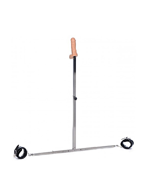 Squat Anal Impaler with Spreader Bar and Cuffs