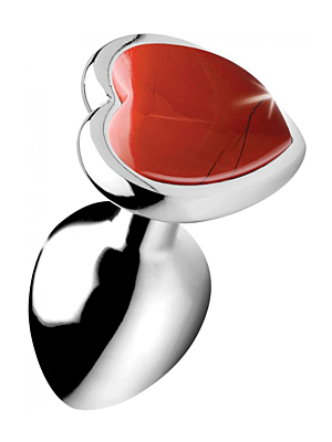 Anal Plug Gemstone Red Jasper Heart - XR Brands