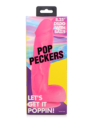 POP 8.25" Dildo with Balls - Pink