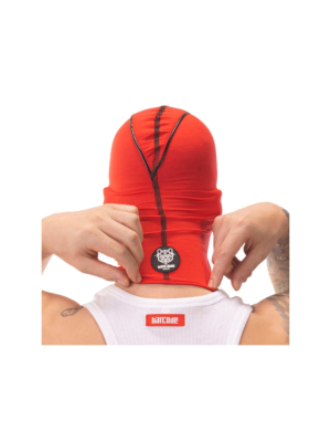 Barcode Berlin Fetish Hood Bok - Red-Black	