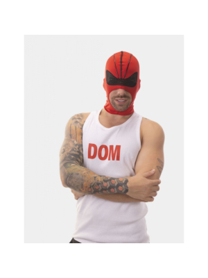 Barcode Berlin Fetish Hood Bok - Red-Black	