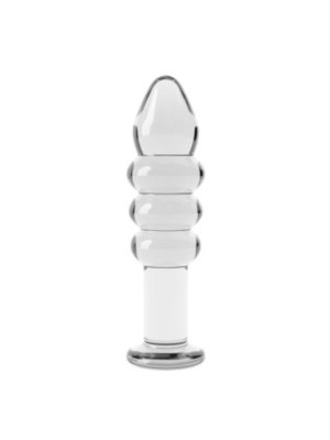 Lovetoy Romance Glass Butt Plug 14 cm - Transparent