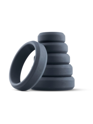 Cock Ring Set - Boners 6-Piece Cock Ring Set Gray