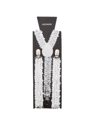 Silver 2.5cm Sequin Braces