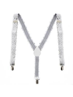 Silver 2.5cm Sequin Braces