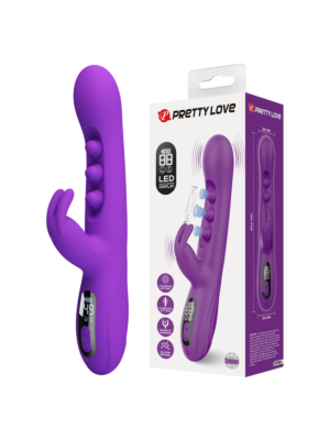 Pretty Love Sabien Thumping Rabbit Vibrator with LED Display Purple
