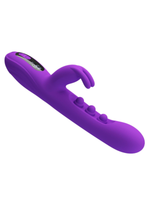 Pretty Love Sabien Thumping Rabbit Vibrator with LED Display Purple
