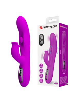 Pretty Love Yalanda Nodding Rabbit Vibrator with LED Display Purple