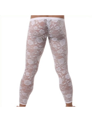 Sexy Lace Boxer Shorts White