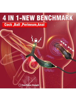Cock Ring With Thrusting Butt Plug