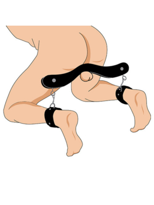XR Master Series Extreme Humbler Ankle Restraints - Black