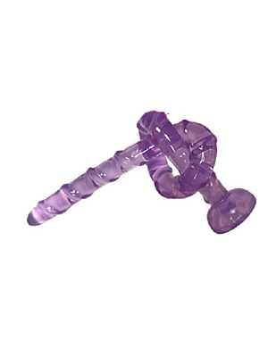 Dildo Anal cu Ventuza Spirala Purple 47 cm